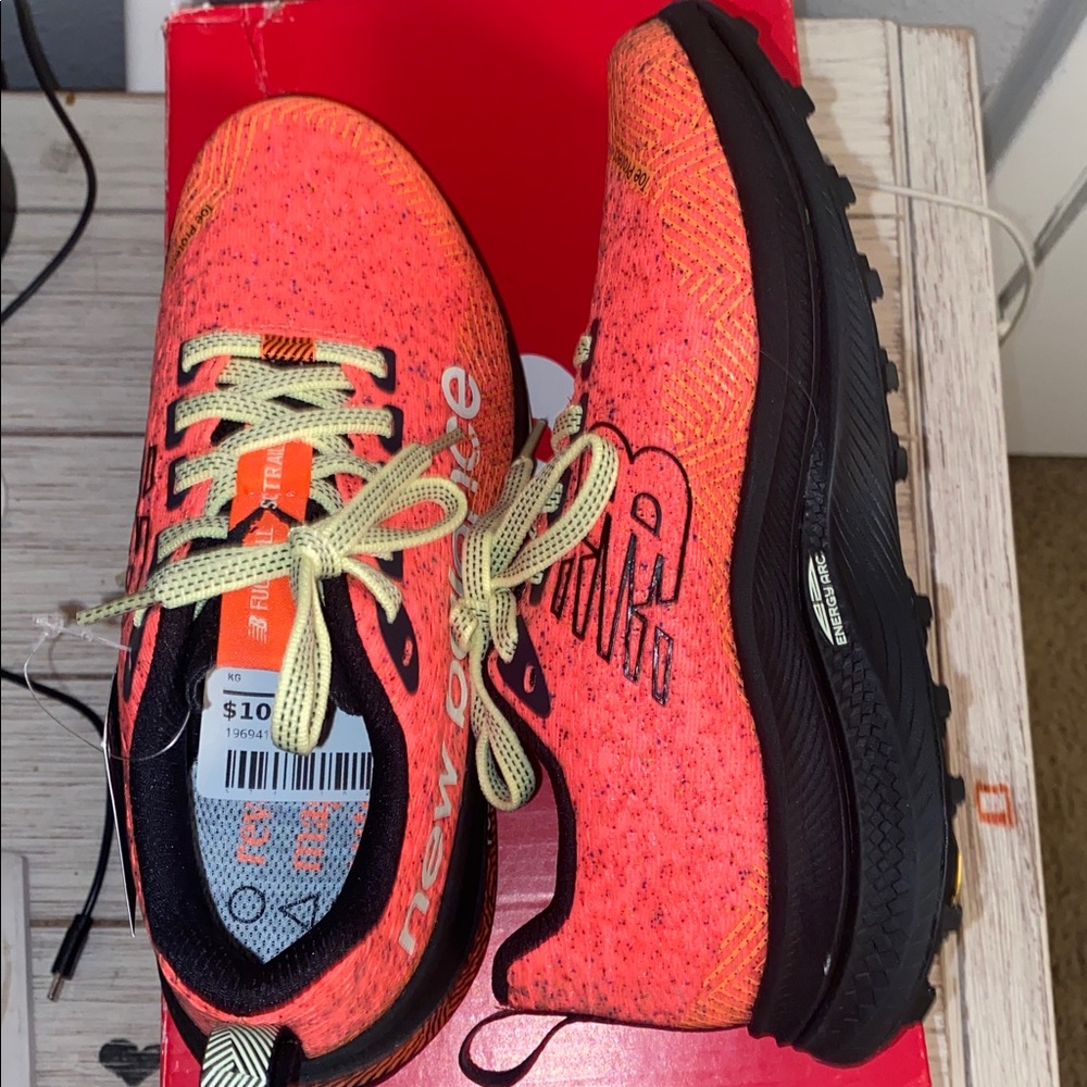 New Balance FuelCell Trail Running Orange Athletic Shoes - Picture 8 of 8
